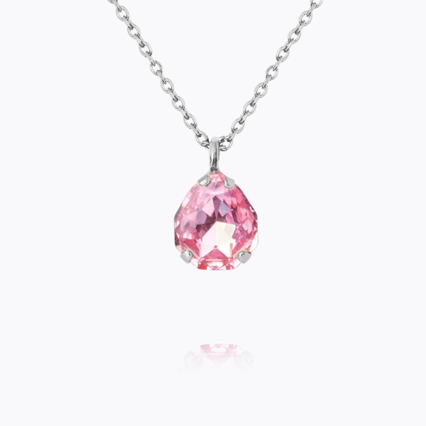 Caroline Svedbom Silver Mini Carlotta Necklace - Light Rose